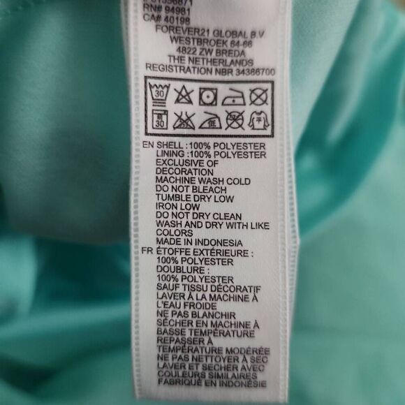 Forever 21 Women's Size Medium Mint Green Sleeveless Hi-Lo Dress - Picture 8 of 8